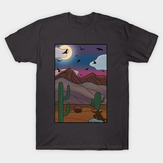 Desert Sunset Landscape T-Shirt by Trent Montgomery